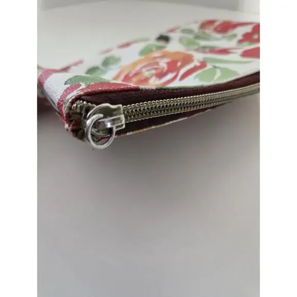 Dooney & Bourke Botanical Floral White Pouch Clutch Cosmetic Bag - Picture 9 of 10